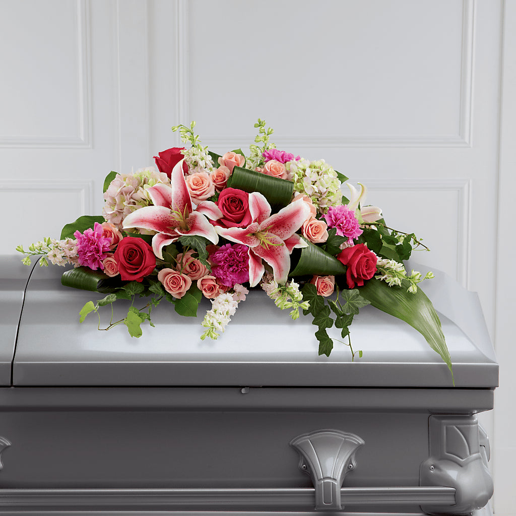 Splendid Grace Casket Spray – Heavenly Plants, Regina SK