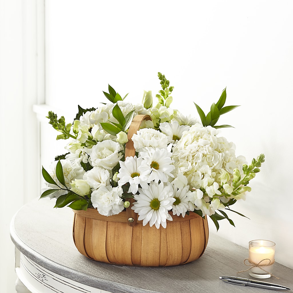 Pure Ivory Basket – Heavenly Plants, Regina SK
