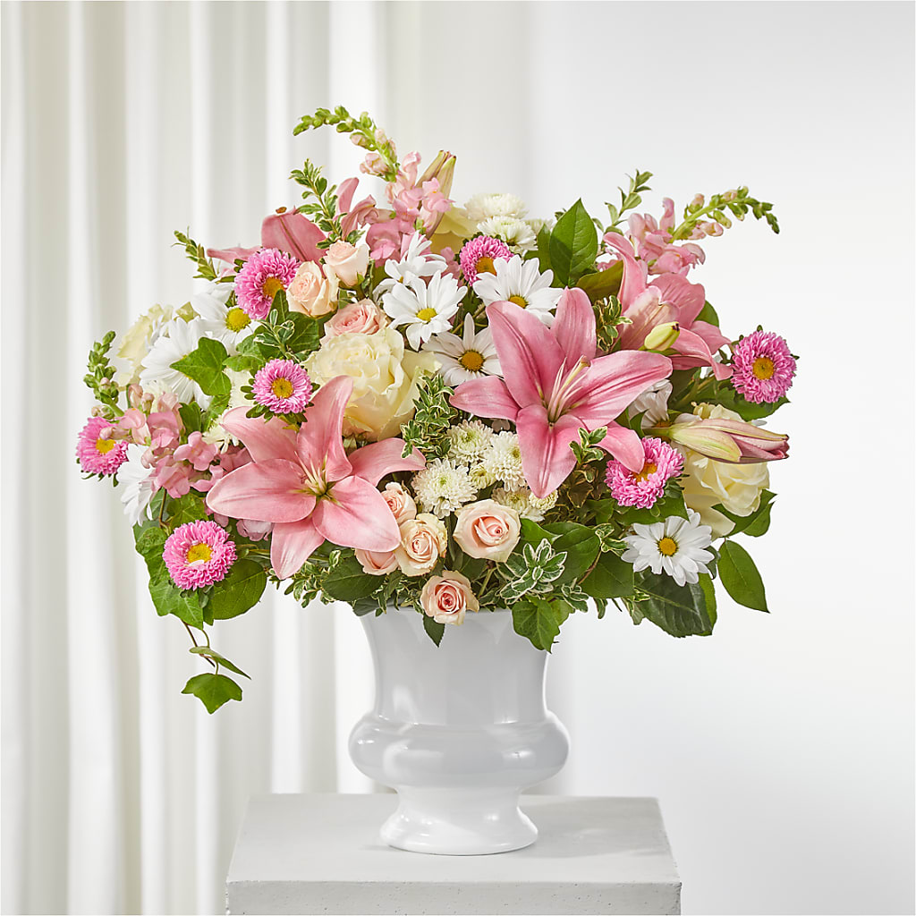 Empathetic Blooms Urn Arrangement – Heavenly Plants, Regina SK