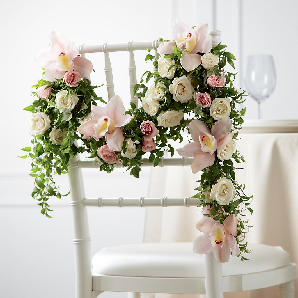 Orchid Rose Chair Décor – Heavenly Plants, Regina SK