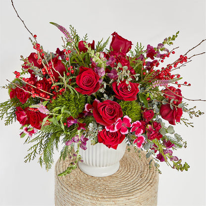 Big Red Bow Bouquet –  Heavenly Plants, Regina SK