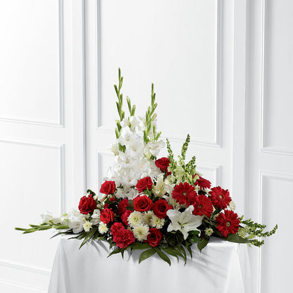 Crimson & White Arrangement –  Heavenly Plants, Regina SK