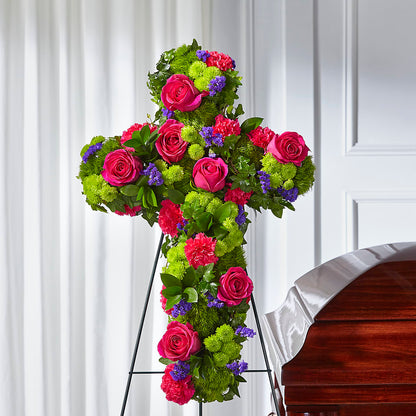 Tribute Rose Floral Cross –  Heavenly Plants, Regina SK