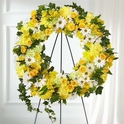 Golden Remembrance Wreath –  Heavenly Plants, Regina SK