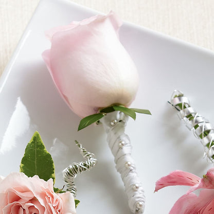 Pink Rose Boutonniere –  Heavenly Plants, Regina SK