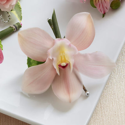 Pink Cymbidium Boutonniere –  Heavenly Plants, Regina SK