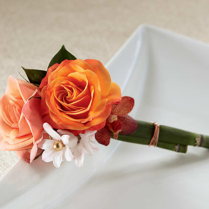 Sunset Dream Boutonniere –  Heavenly Plants, Regina SK