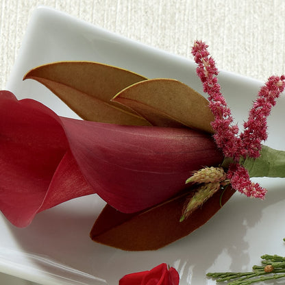 Red Calla Boutonniere –  Heavenly Plants, Regina SK