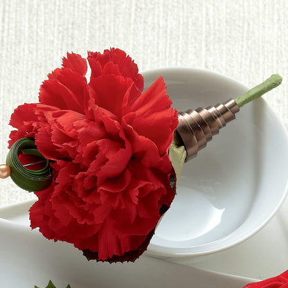 Red Carnation Boutonniere –  Heavenly Plants, Regina SK