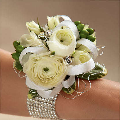 White Wedding Corsage –  Heavenly Plants, Regina SK